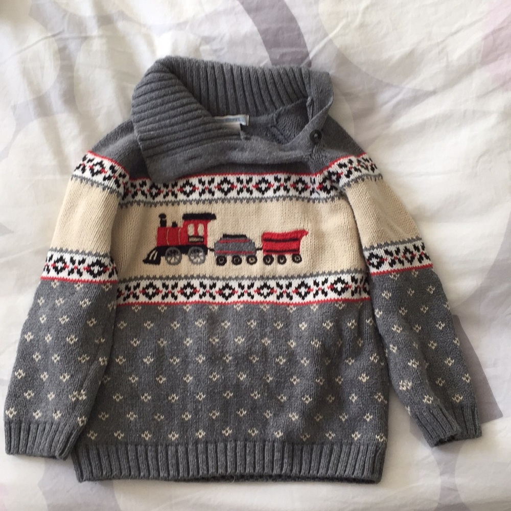 Janie and Jack Holiday Train Sweater